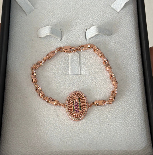 Pulsera ADN con herraje virgen de Guadalupe