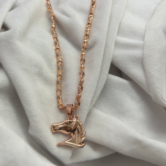 Cadena ADN con dije caballo